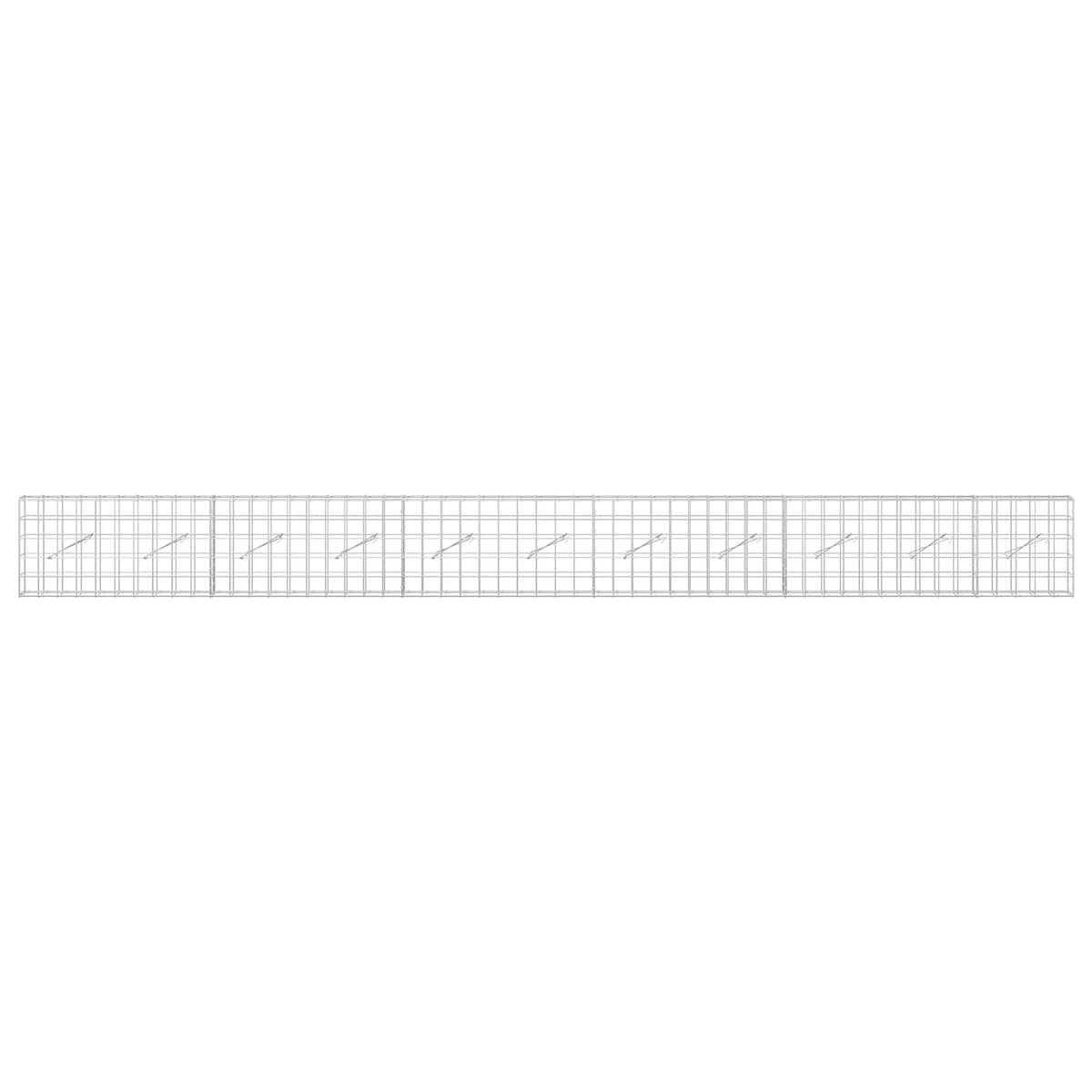 Γκαμπιόν με σύρμα 5 mm και πλέγμα 10x10 cm 550x10x50 εκ - Pakobazaar