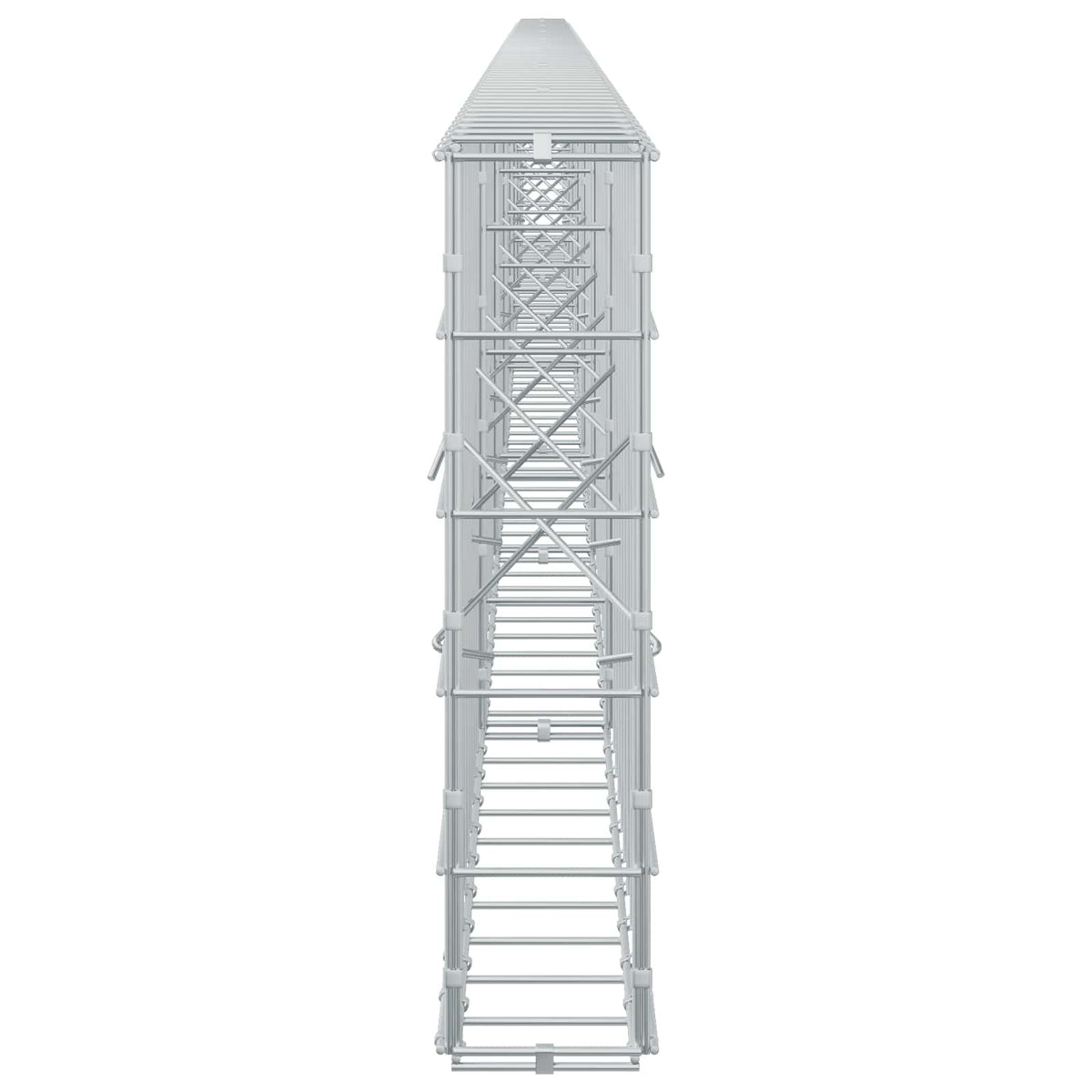 Γκαμπιόν με σύρμα 5 mm και πλέγμα 10x10 cm 750x10x50 εκ. - Pakobazaar