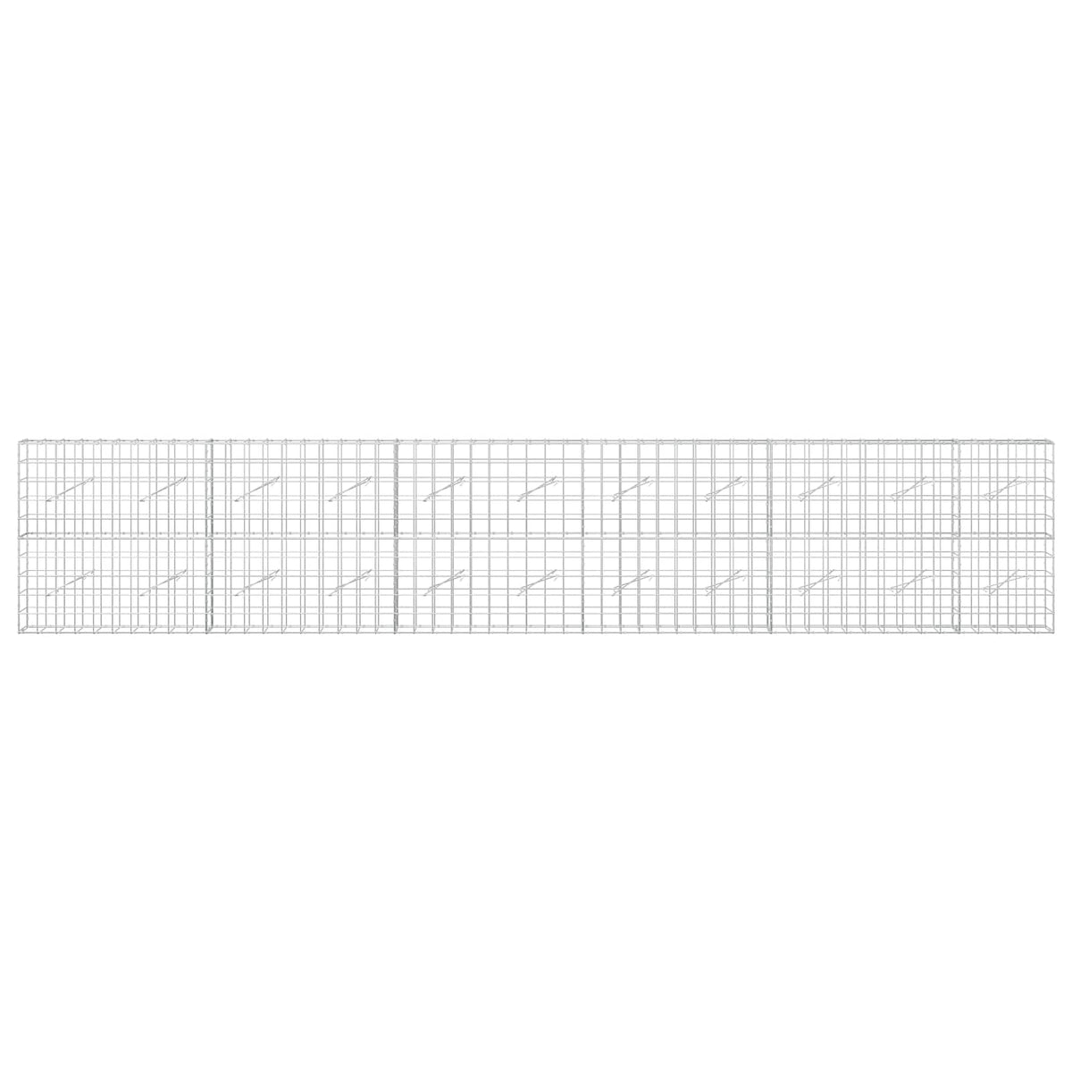 Γκαμπιόν με σύρμα 5 mm και πλέγμα 10x10 cm 550x10x100 εκ - Pakobazaar