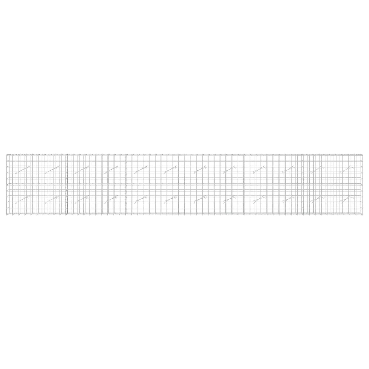 Γκαμπιόν με σύρμα 5 mm και πλέγμα 10x10 cm 600x10x100 εκ - Pakobazaar