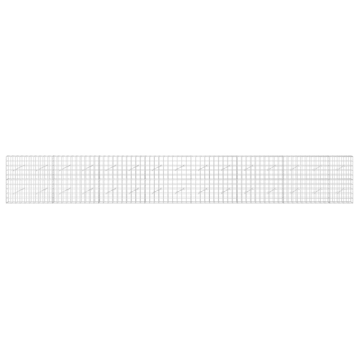 Γκαμπιόν με σύρμα 5 mm και πλέγμα 10x10 cm 750x10x100 εκ - Pakobazaar