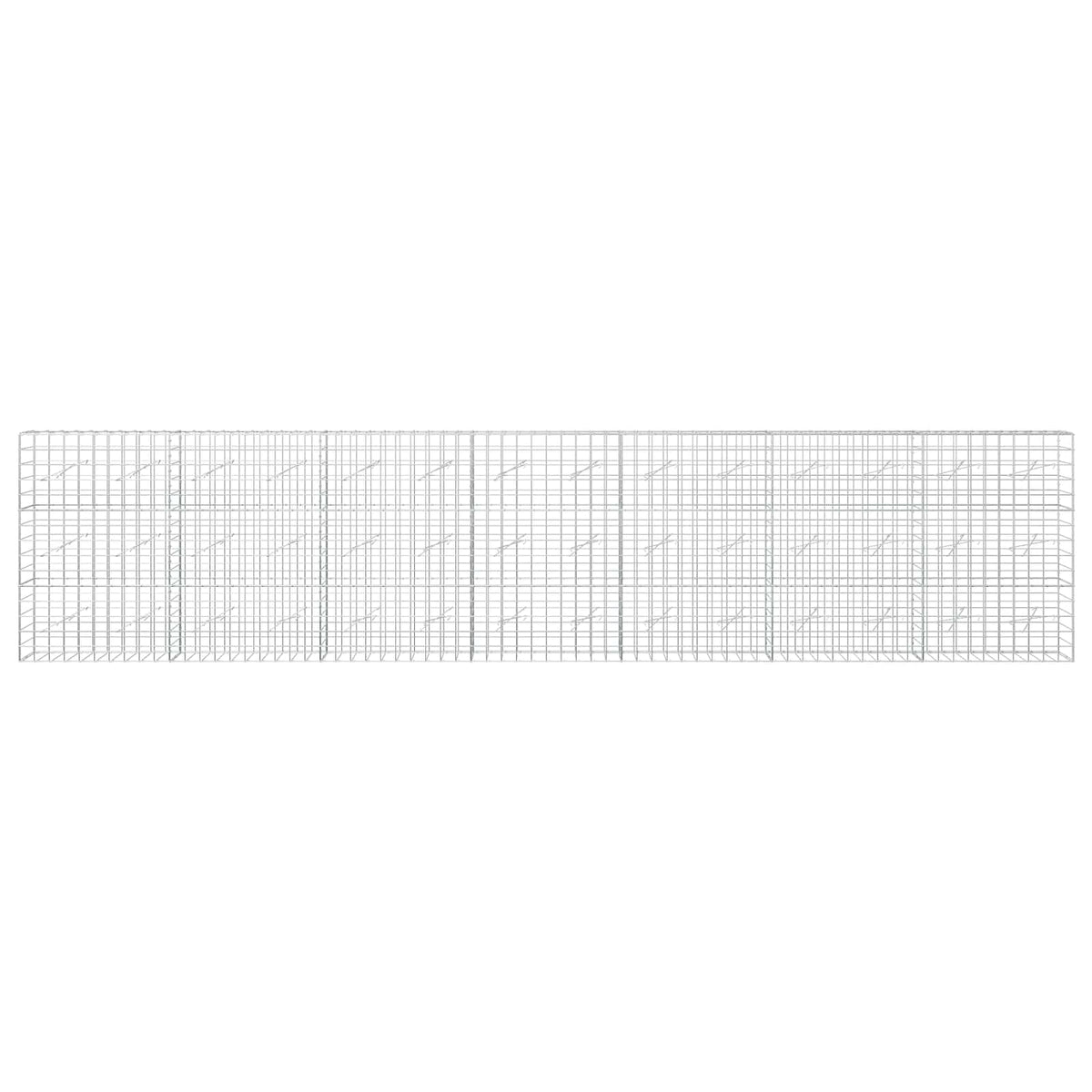 Γκαμπιόν με σύρμα 5 mm και πλέγμα 10x10 cm 700x10x150 εκ. - Pakobazaar