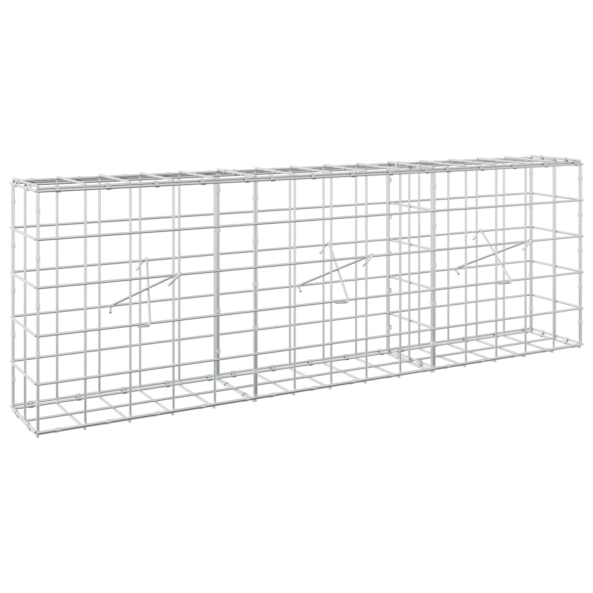 Γκαμπιόν με σύρμα 5 mm και πλέγμα 10x10 cm 150x20x50 εκ - Pakobazaar