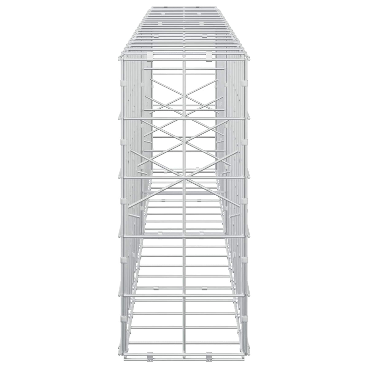 Γκαμπιόν με σύρμα 5 mm και πλέγμα 10x10 cm 200x20x50 εκ - Pakobazaar
