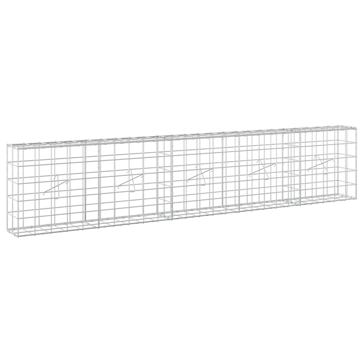 Γκαμπιόν με σύρμα 5 mm και πλέγμα 10x10 cm 250x20x50 εκ