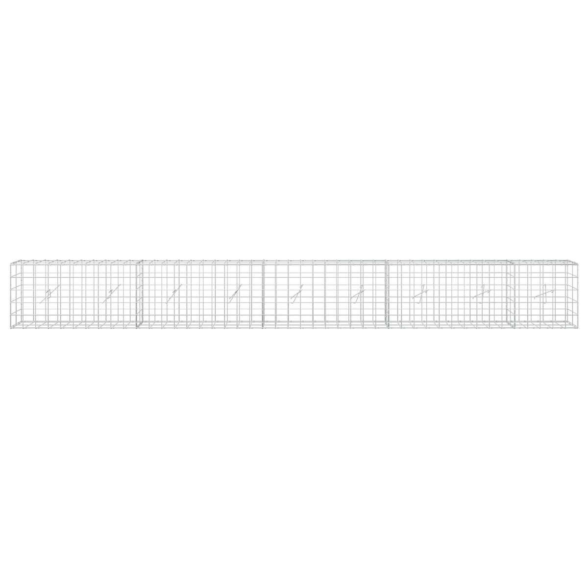 Γκαμπιόν με σύρμα 5 mm και πλέγμα 10x10 cm 450x20x50 εκ