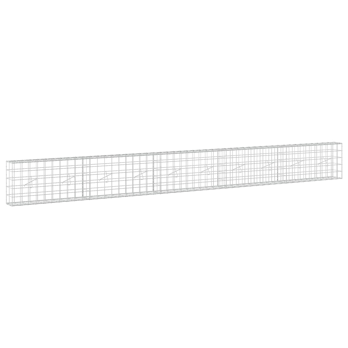 Γκαμπιόν με σύρμα 5 mm και πλέγμα 10x10 cm 500x20x50 εκ - Pakobazaar