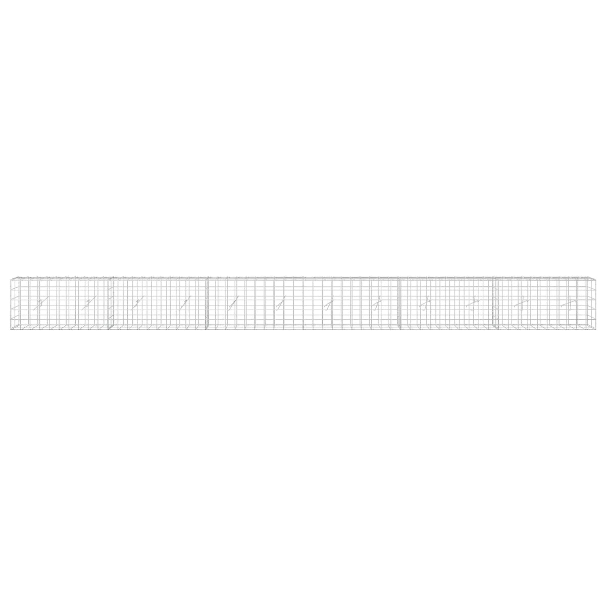 Γκαμπιόν με σύρμα 5 mm και πλέγμα 10x10 cm 600x20x50 εκ - Pakobazaar