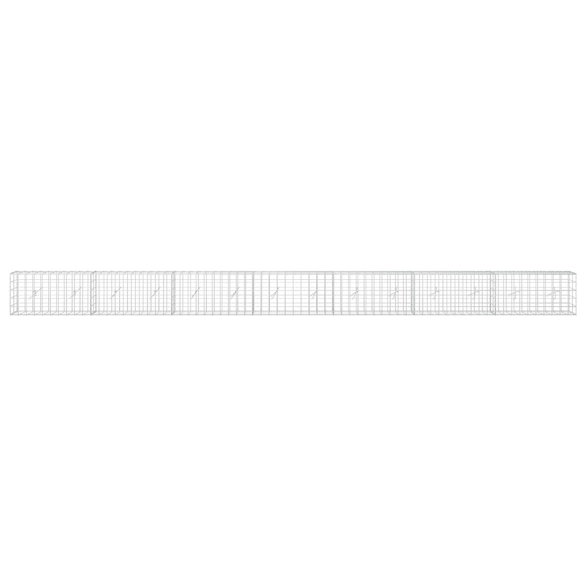 Γκαμπιόν με σύρμα 5 mm και πλέγμα 10x10 cm 700x20x50 εκ - Pakobazaar