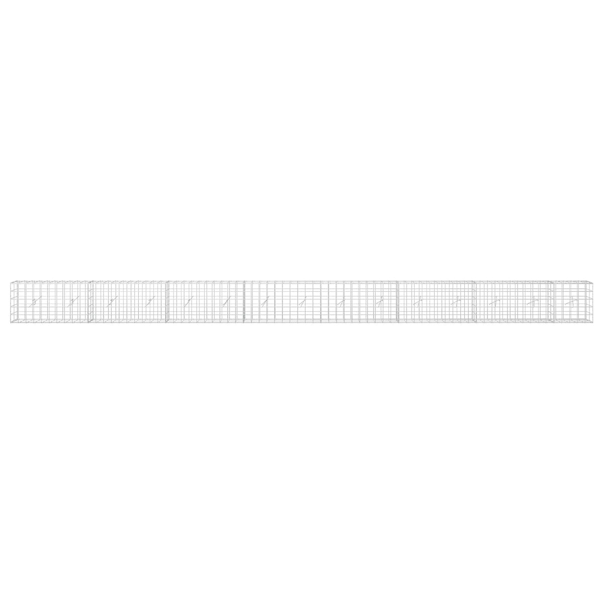 Γκαμπιόν με σύρμα 5 mm και πλέγμα 10x10 cm 750x20x50 εκ - Pakobazaar