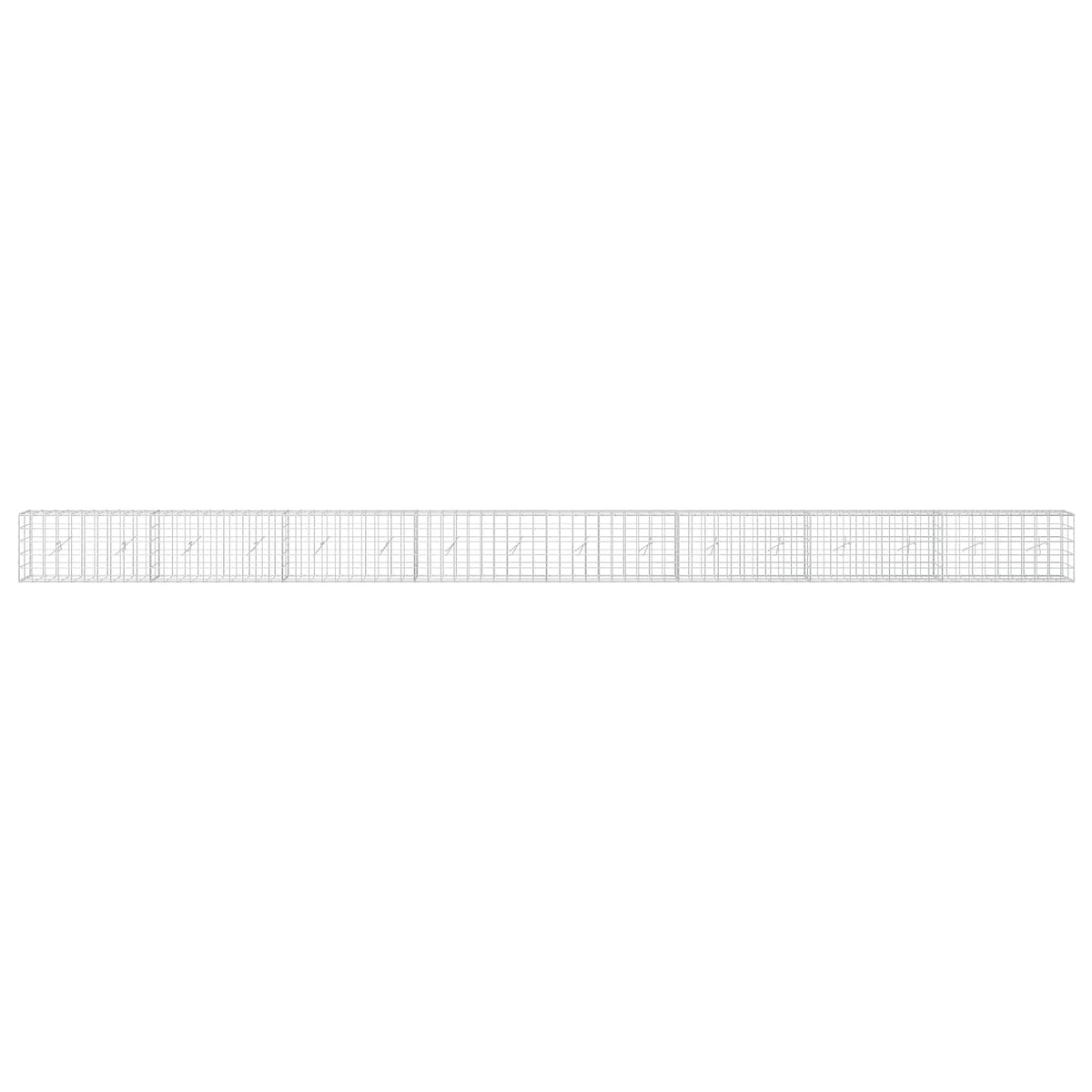 Γκαμπιόν με σύρμα 5 mm και πλέγμα 10x10 cm 800x20x50 εκ - Pakobazaar