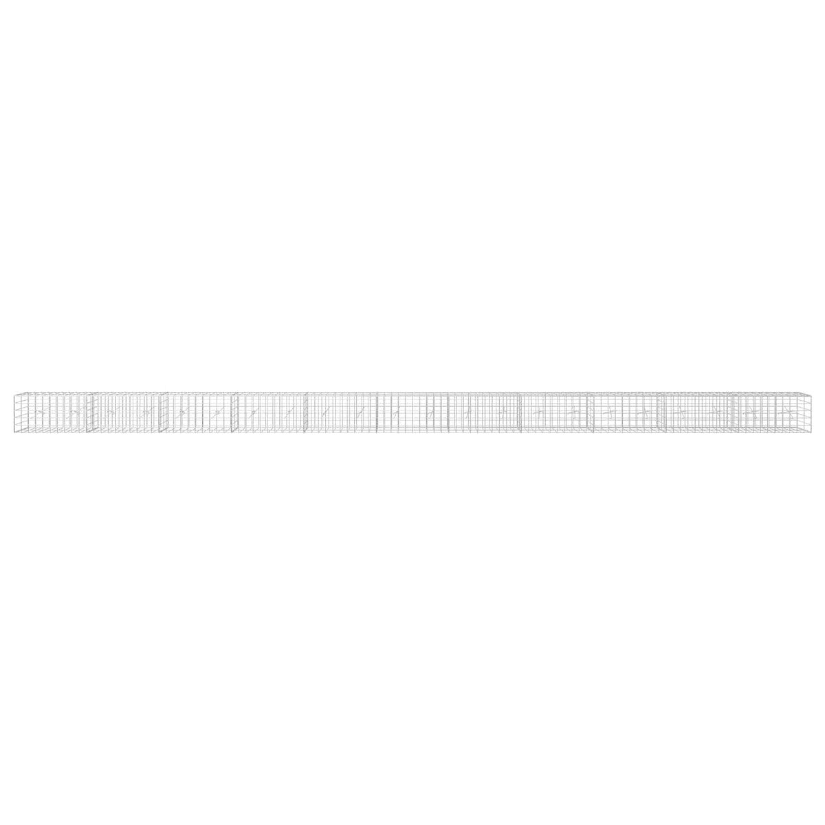 Γκαμπιόν με σύρμα 5 mm και πλέγμα 10x10 cm 1100x20x50 εκ - Pakobazaar