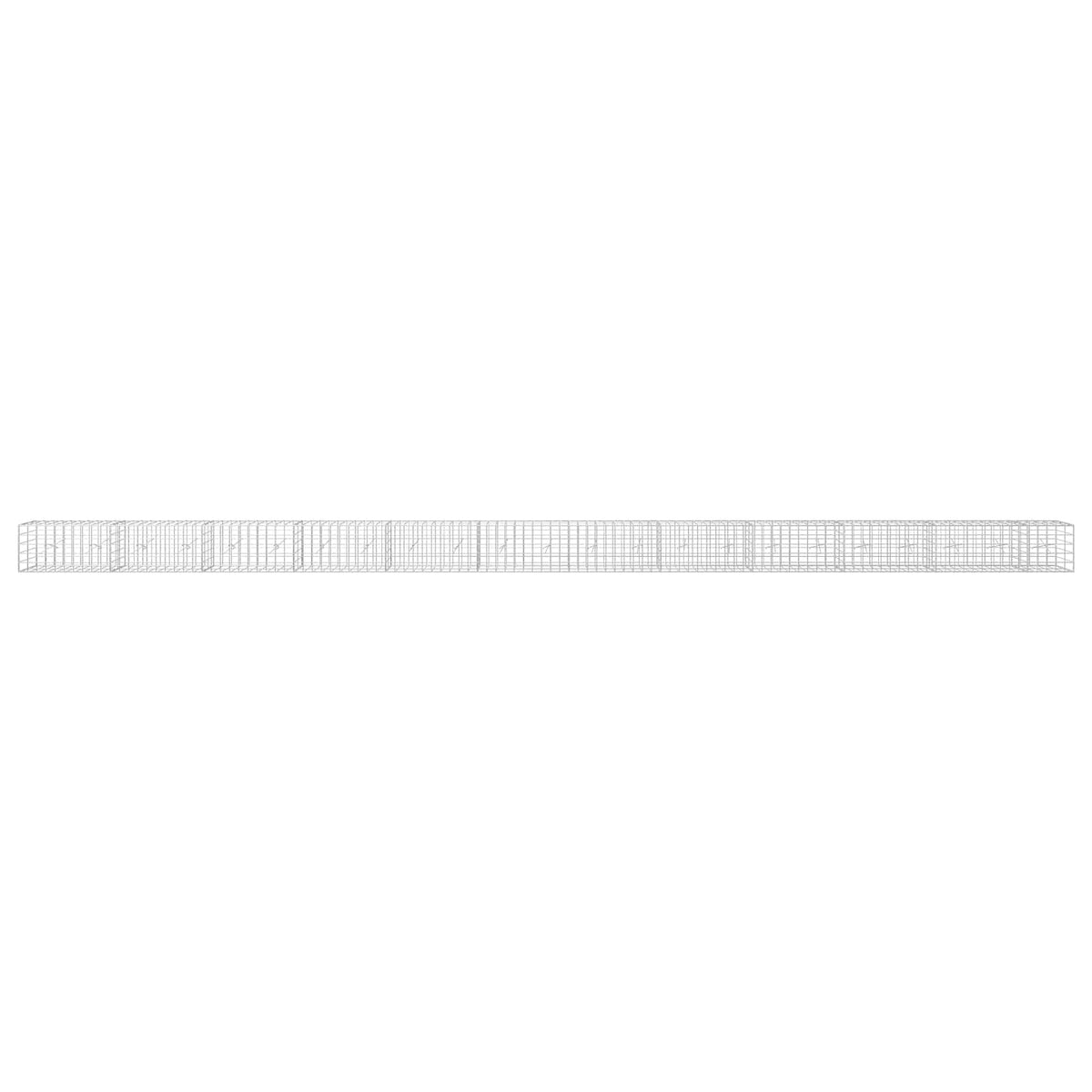Γκαμπιόν με σύρμα 5 mm και πλέγμα 10x10 cm 1150x20x50 εκ - Pakobazaar
