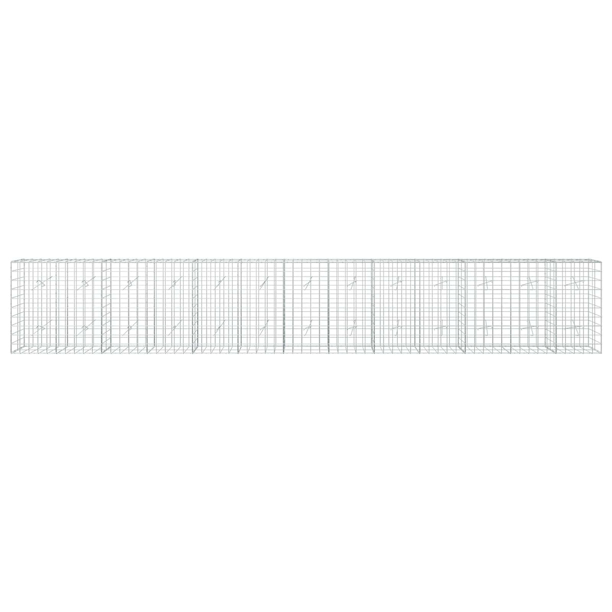 Γκαμπιόν με σύρμα 5 mm και πλέγμα 10x10 cm 650x20x100 εκ - Pakobazaar