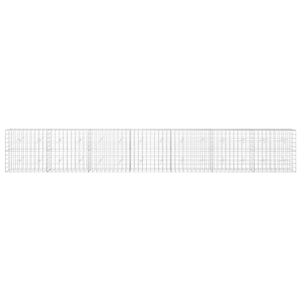 Γκαμπιόν με σύρμα 5 mm και πλέγμα 10x10 cm 700x20x100 εκ - Pakobazaar