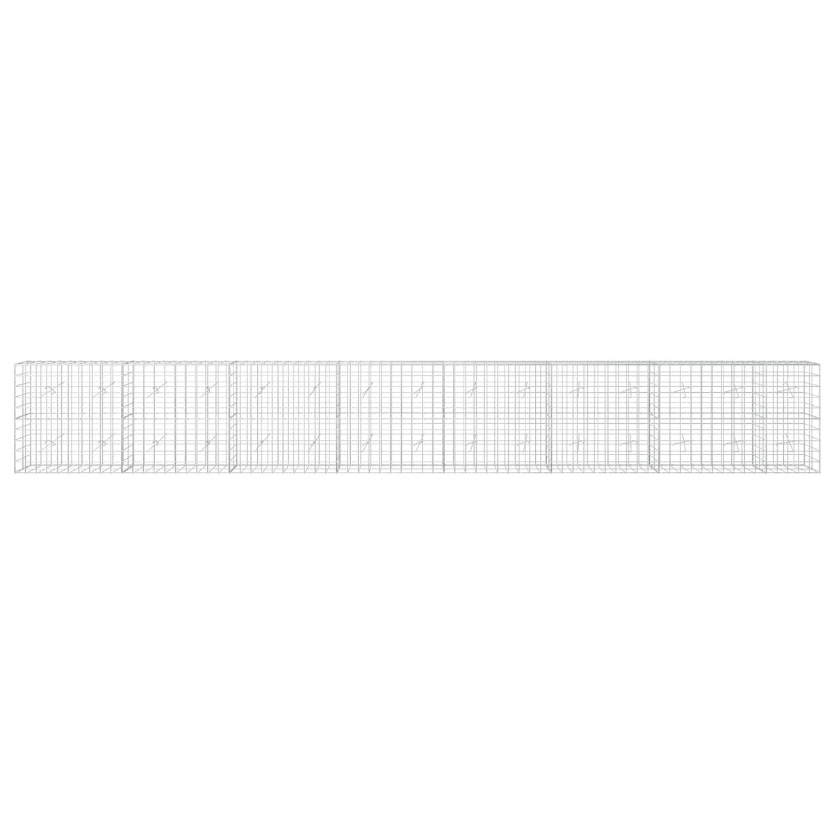 Γκαμπιόν με σύρμα 5 mm και πλέγμα 10x10 cm 750x20x100 εκ - Pakobazaar