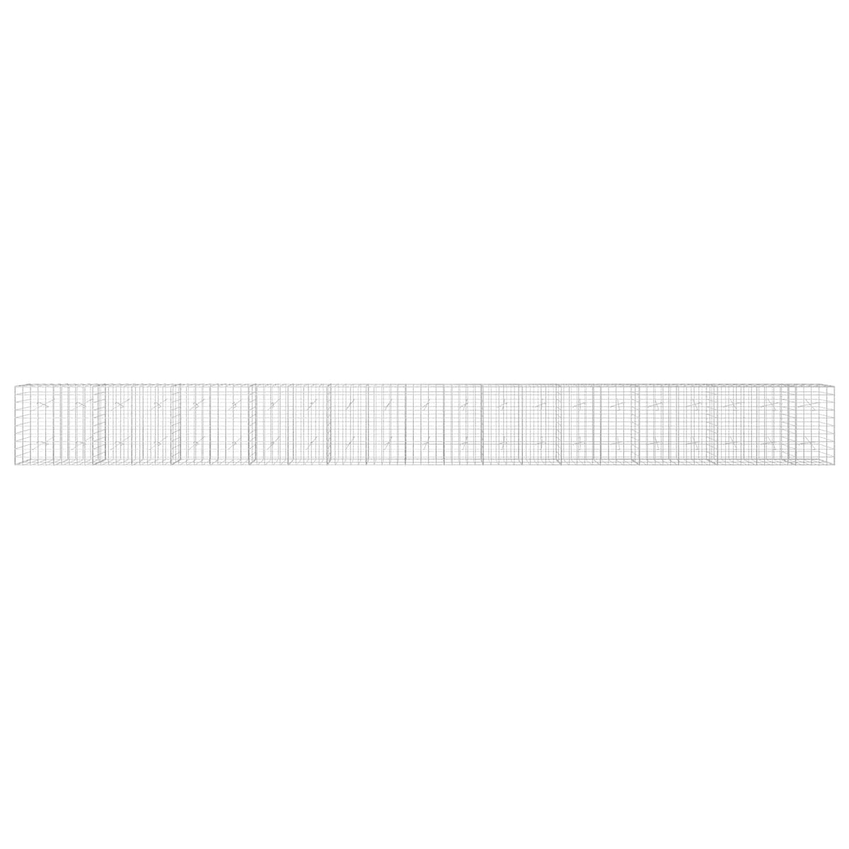 Γκαμπιόν με σύρμα 5 mm και πλέγμα 10x10 cm 1050x20x100 εκ