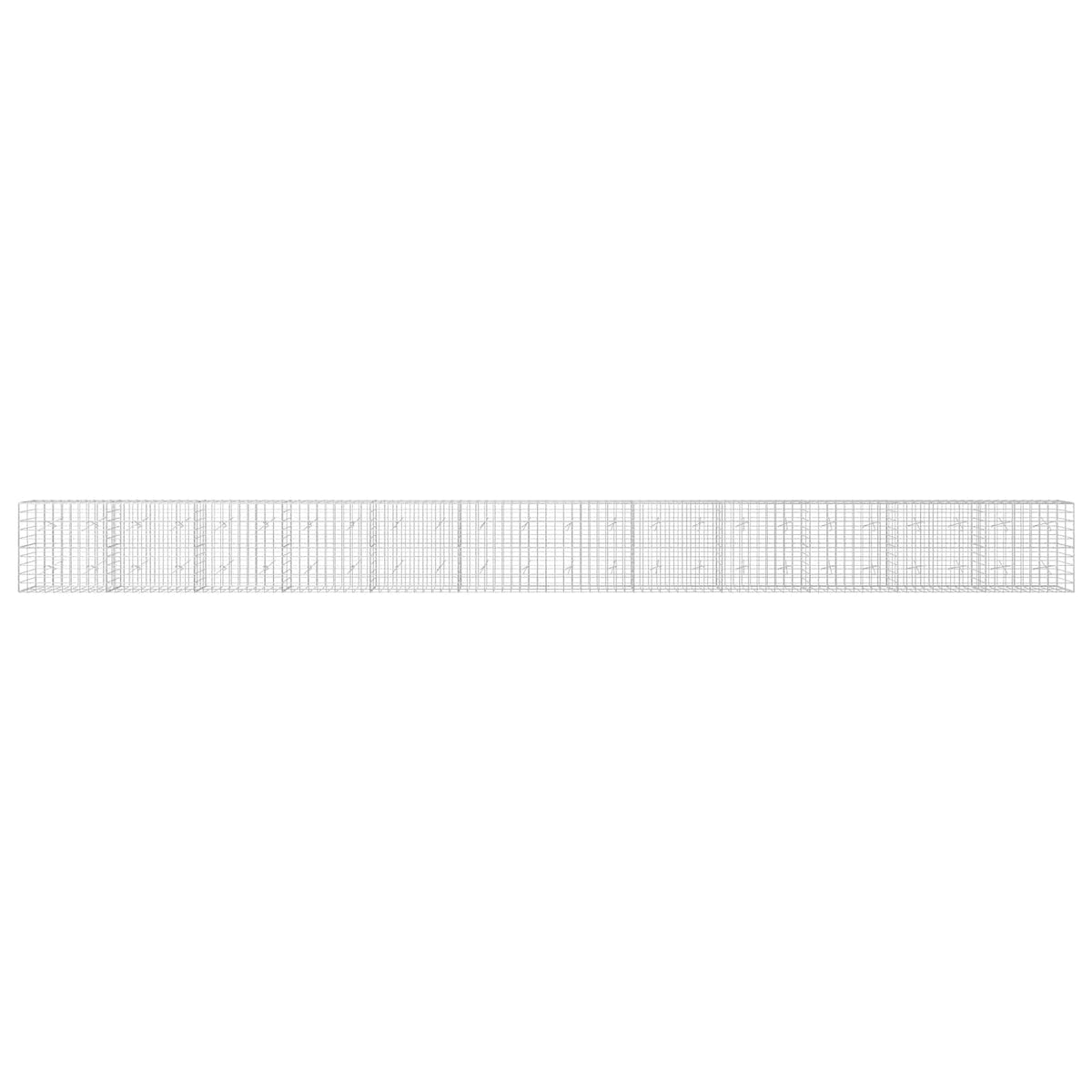 Γκαμπιόν με σύρμα 5 mm και πλέγμα 10x10 cm 1200x20x100 εκ - Pakobazaar