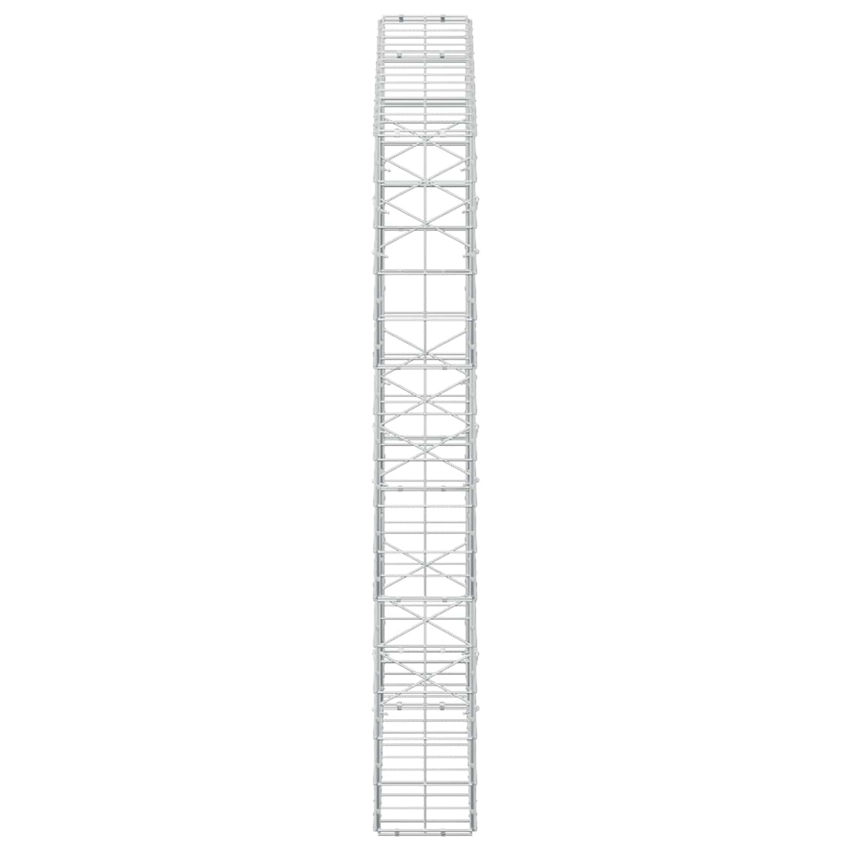 Γκαμπιόν με σύρμα 5 mm και πλέγμα 10x10 cm 150x20x150 εκ - Pakobazaar