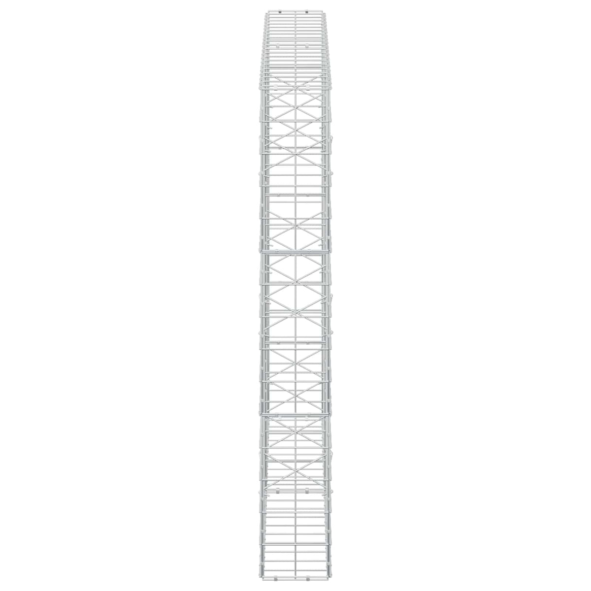 Γκαμπιόν με σύρμα 5 mm και πλέγμα 10x10 cm 200x20x150 εκ - Pakobazaar