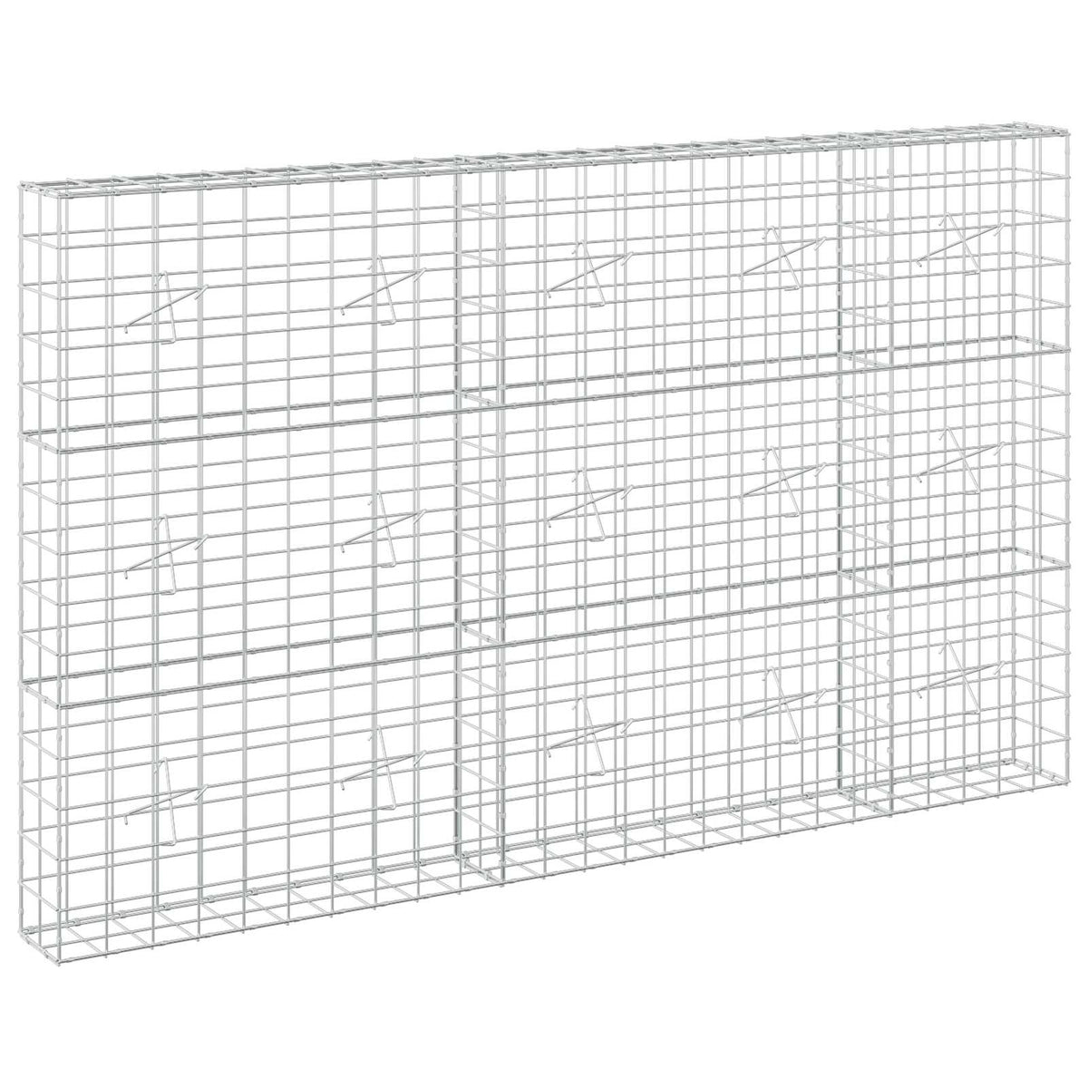 Γκαμπιόν με σύρμα 5 mm και πλέγμα 10x10 cm 250x20x150 εκ. - Pakobazaar