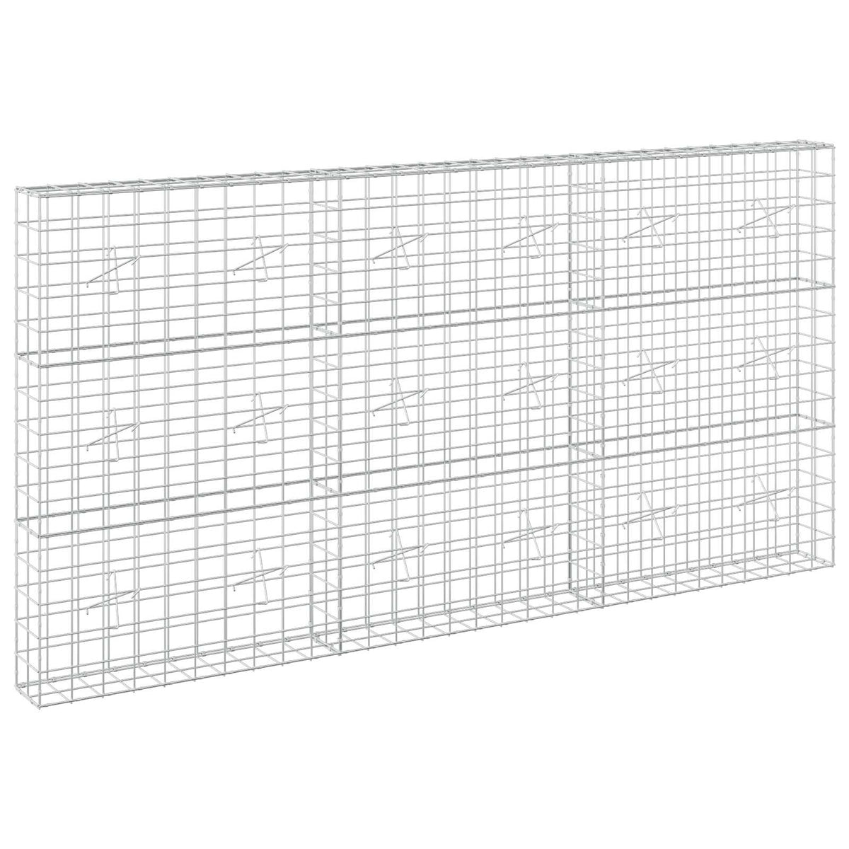 Γκαμπιόν με σύρμα 5 mm και πλέγμα 10x10 cm 300x20x150 εκ - Pakobazaar