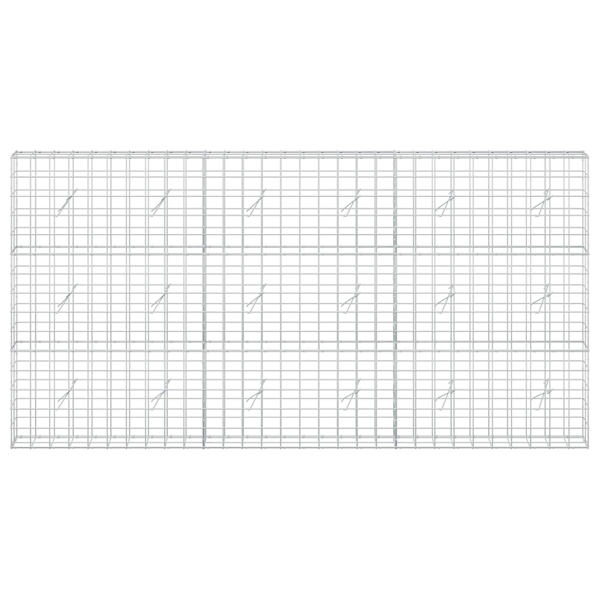 Γκαμπιόν με σύρμα 5 mm και πλέγμα 10x10 cm 300x20x150 εκ - Pakobazaar