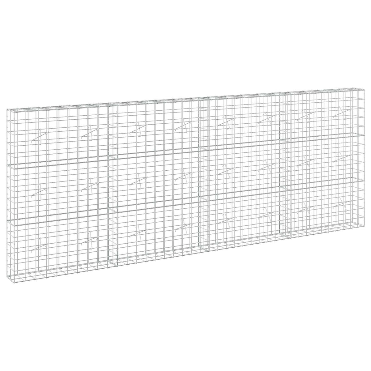 Γκαμπιόν με σύρμα 5 mm και πλέγμα 10x10 cm 400x20x150 εκ - Pakobazaar
