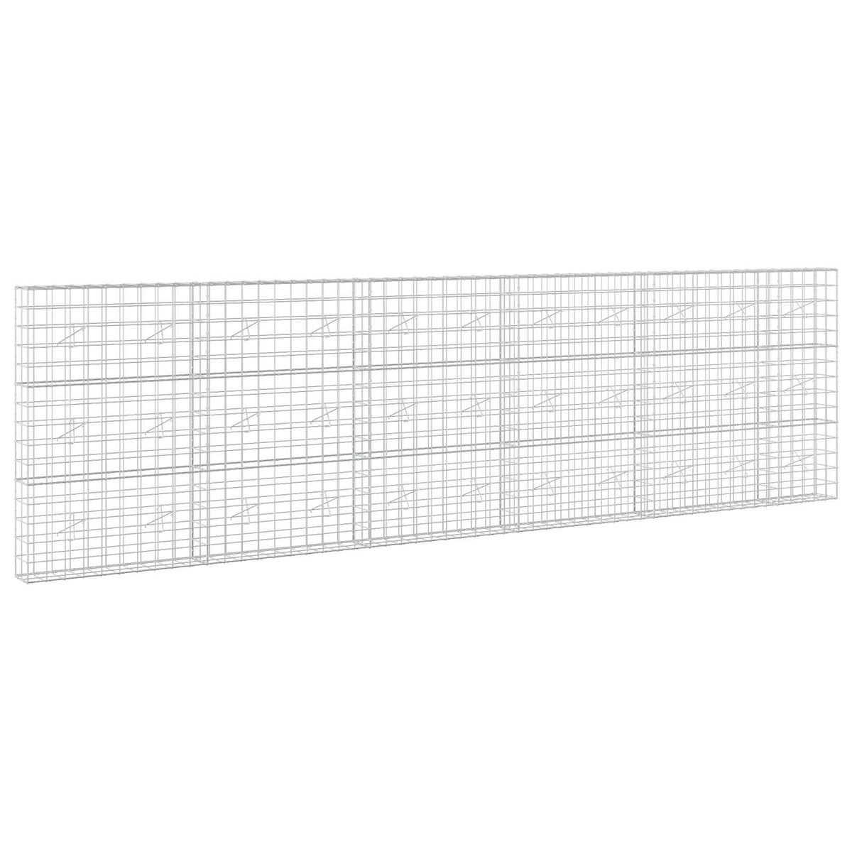 Γκαμπιόν με σύρμα 5 mm και πλέγμα 10x10 cm 550x20x150 εκ - Pakobazaar