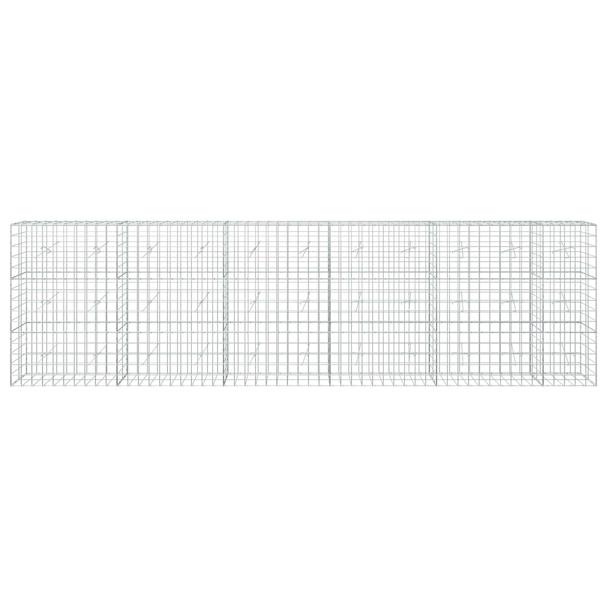 Γκαμπιόν με σύρμα 5 mm και πλέγμα 10x10 cm 550x20x150 εκ - Pakobazaar