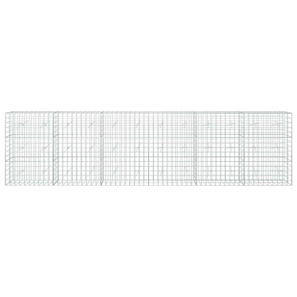 Γκαμπιόν με σύρμα 5 mm και πλέγμα 10x10 cm 600x20x150 εκ