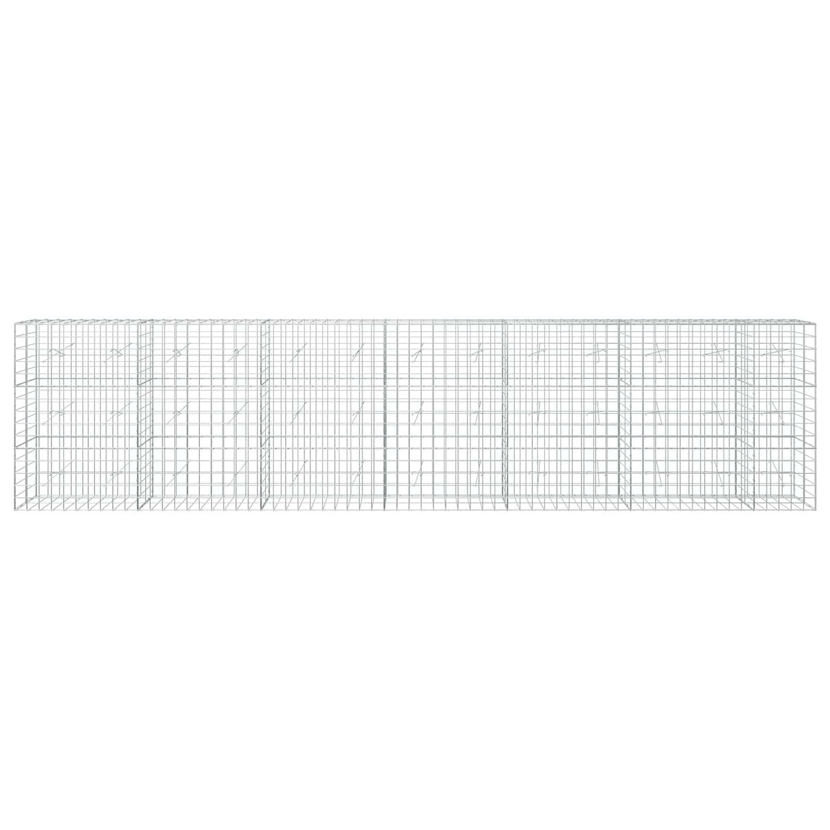 Γκαμπιόν με σύρμα 5 mm και πλέγμα 10x10 cm 650x20x150 εκ - Pakobazaar