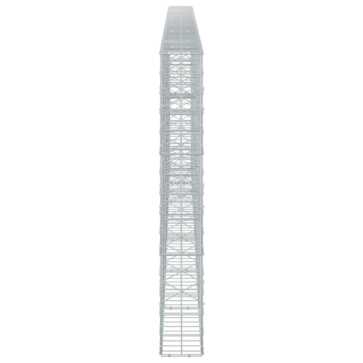 Γκαμπιόν με σύρμα 5 mm και πλέγμα 10x10 cm 650x20x150 εκ - Pakobazaar