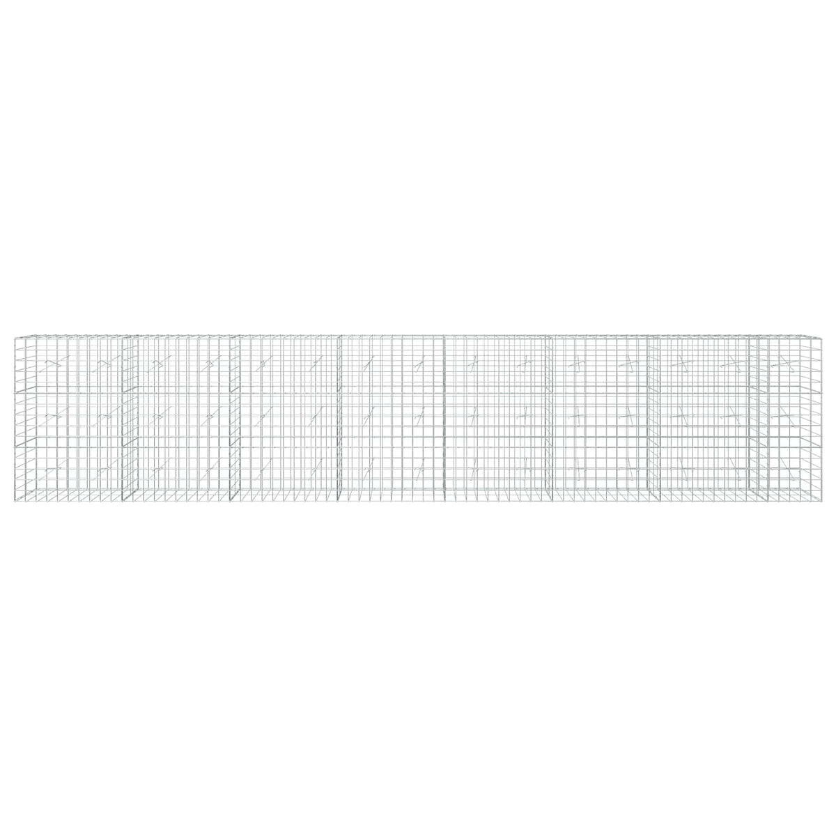 Γκαμπιόν με σύρμα 5 mm και πλέγμα 10x10 cm 750x20x150 εκ - Pakobazaar