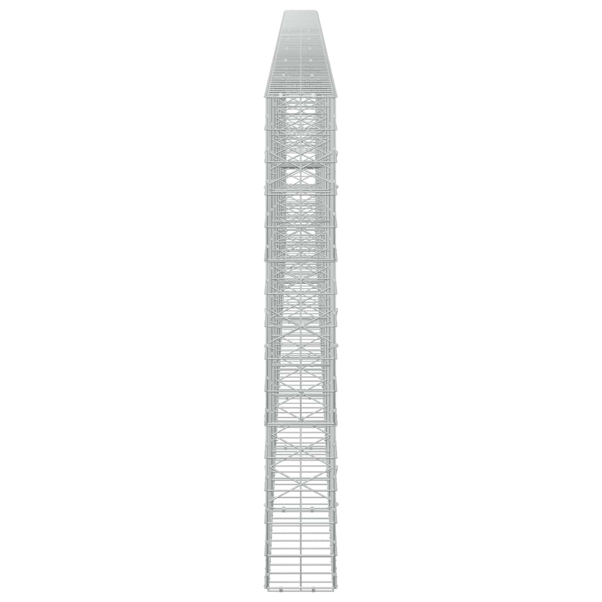 Γκαμπιόν με σύρμα 5 mm και πλέγμα 10x10 cm 850x20x150 εκ - Pakobazaar