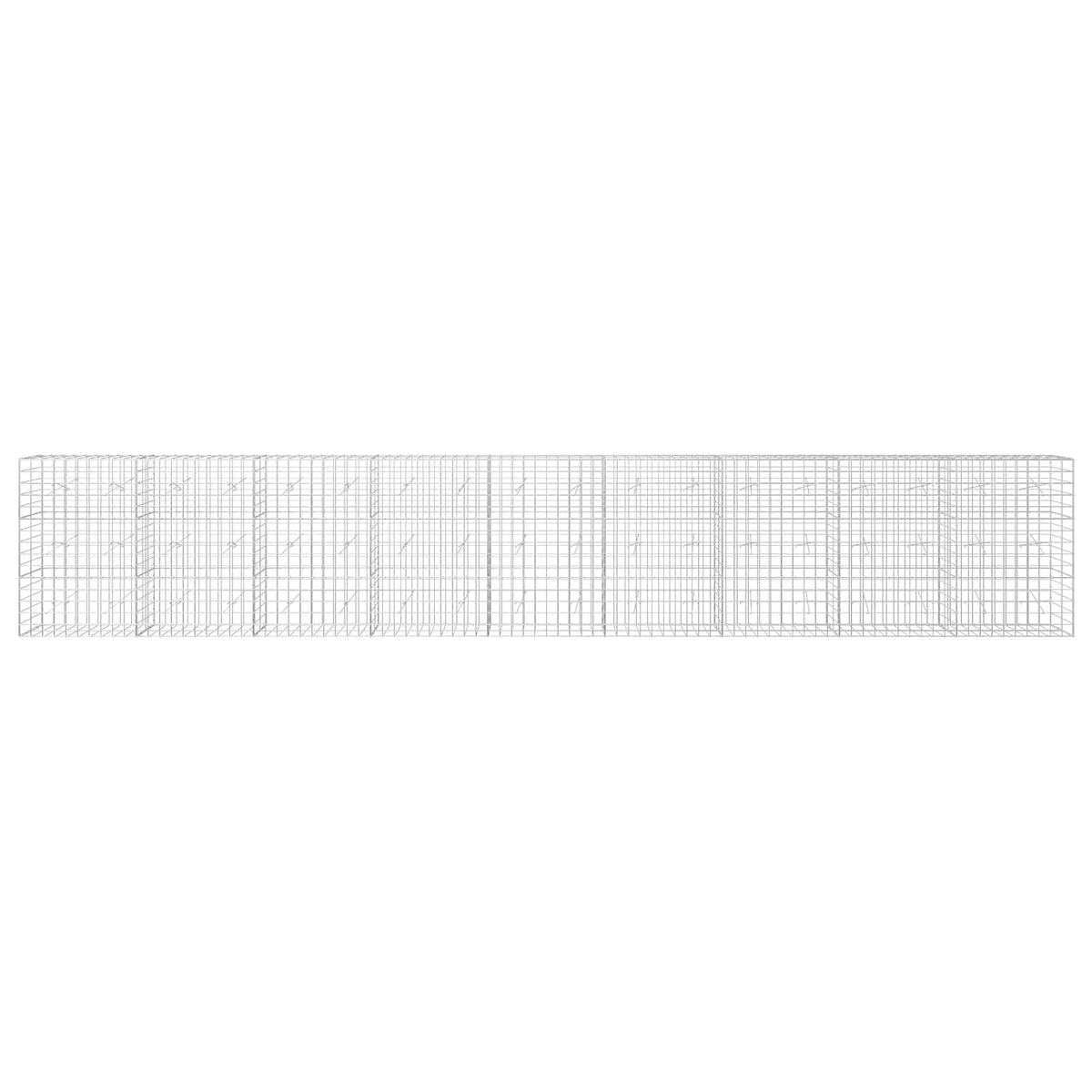 Γκαμπιόν με σύρμα 5 mm και πλέγμα 10x10 cm 900x20x150 εκ. - Pakobazaar
