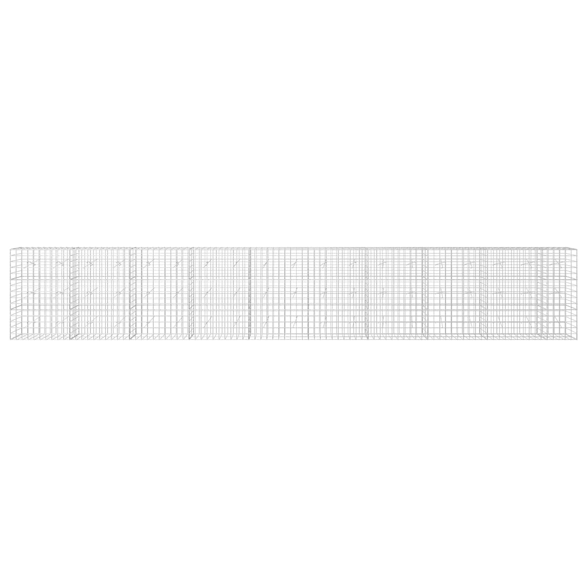Γκαμπιόν με σύρμα 5 mm και πλέγμα 10x10 cm 950x20x150 εκ - Pakobazaar
