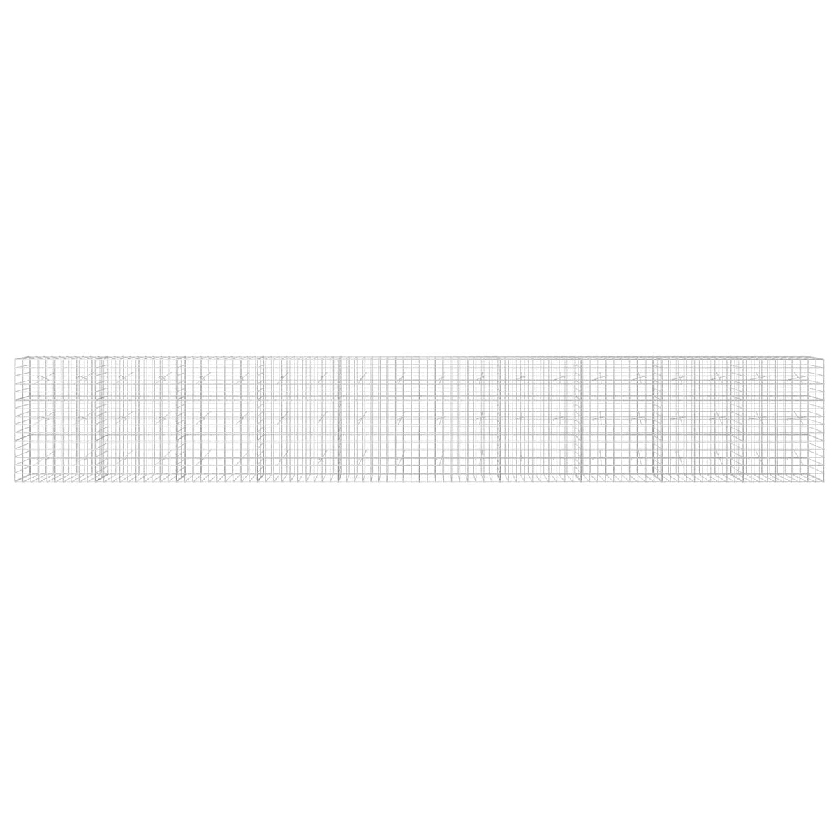 Γκαμπιόν με σύρμα 5 mm και πλέγμα 10x10 cm 1000x20x150 εκ - Pakobazaar