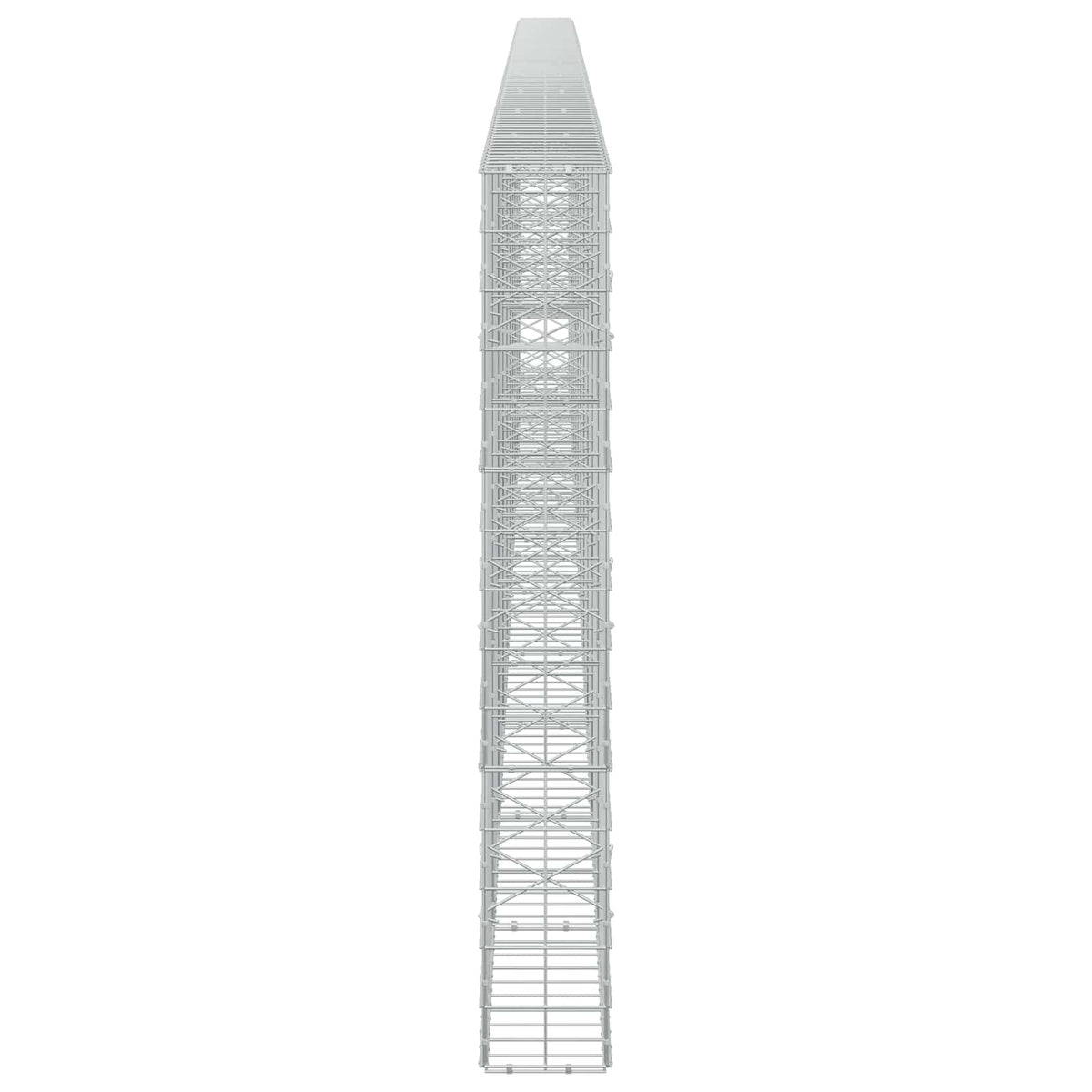 Γκαμπιόν με σύρμα 5 mm και πλέγμα 10x10 cm 1000x20x150 εκ - Pakobazaar