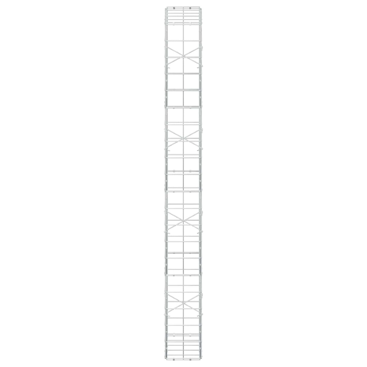 Γκαμπιόν με σύρμα 5 mm και πλέγμα 10x10 cm 50x20x200 εκ - Pakobazaar