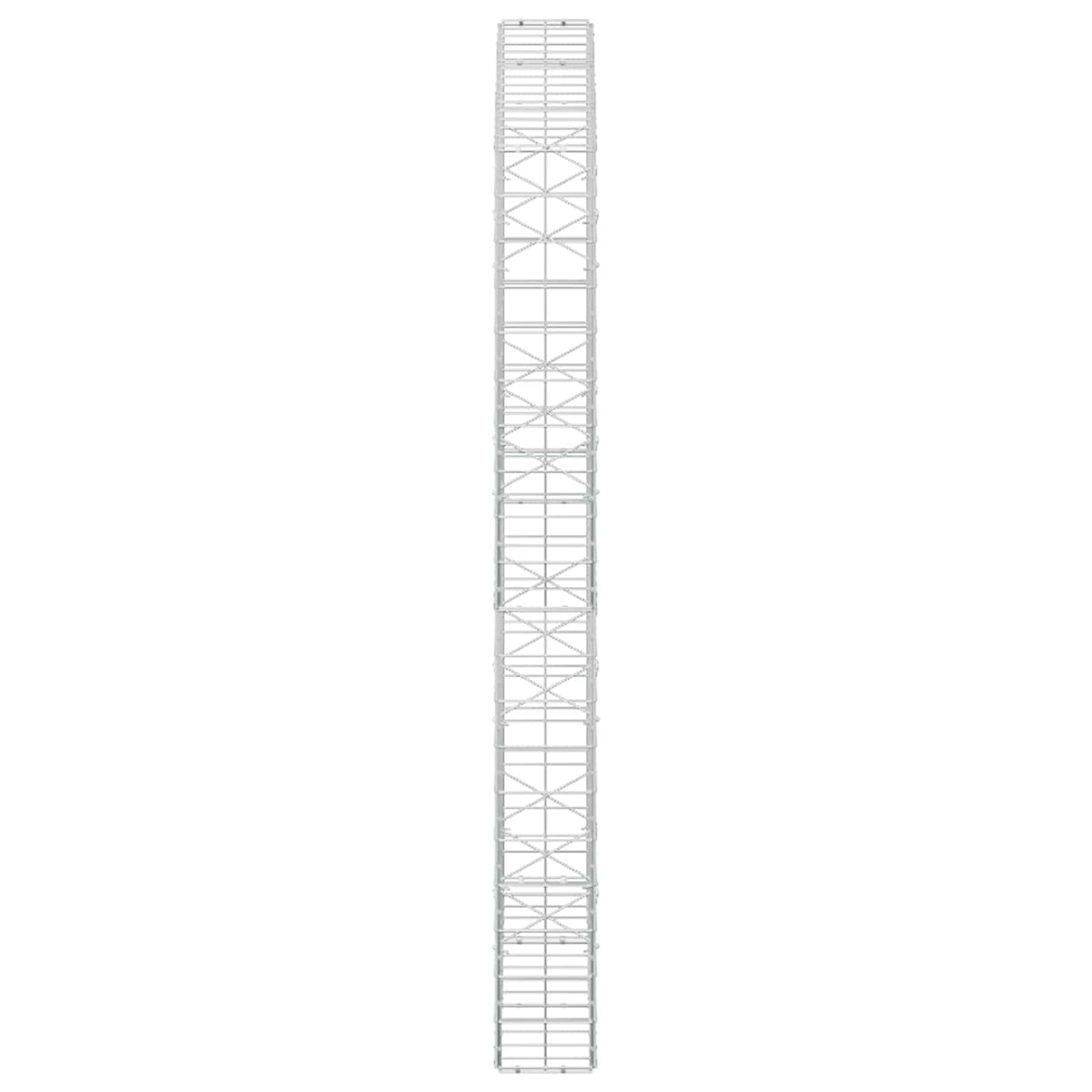 Γκαμπιόν με σύρμα 5 mm και πλέγμα 10x10 cm 150x20x200 εκ - Pakobazaar