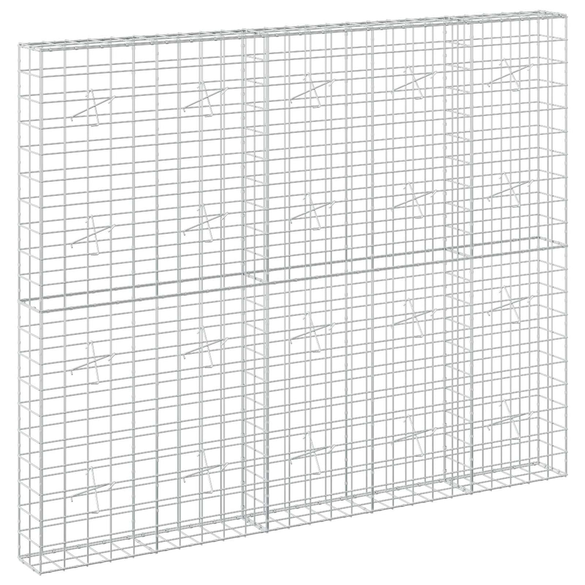 Γκαμπιόν με σύρμα 5 mm και πλέγμα 10x10 cm 250x20x200 εκ. - Pakobazaar