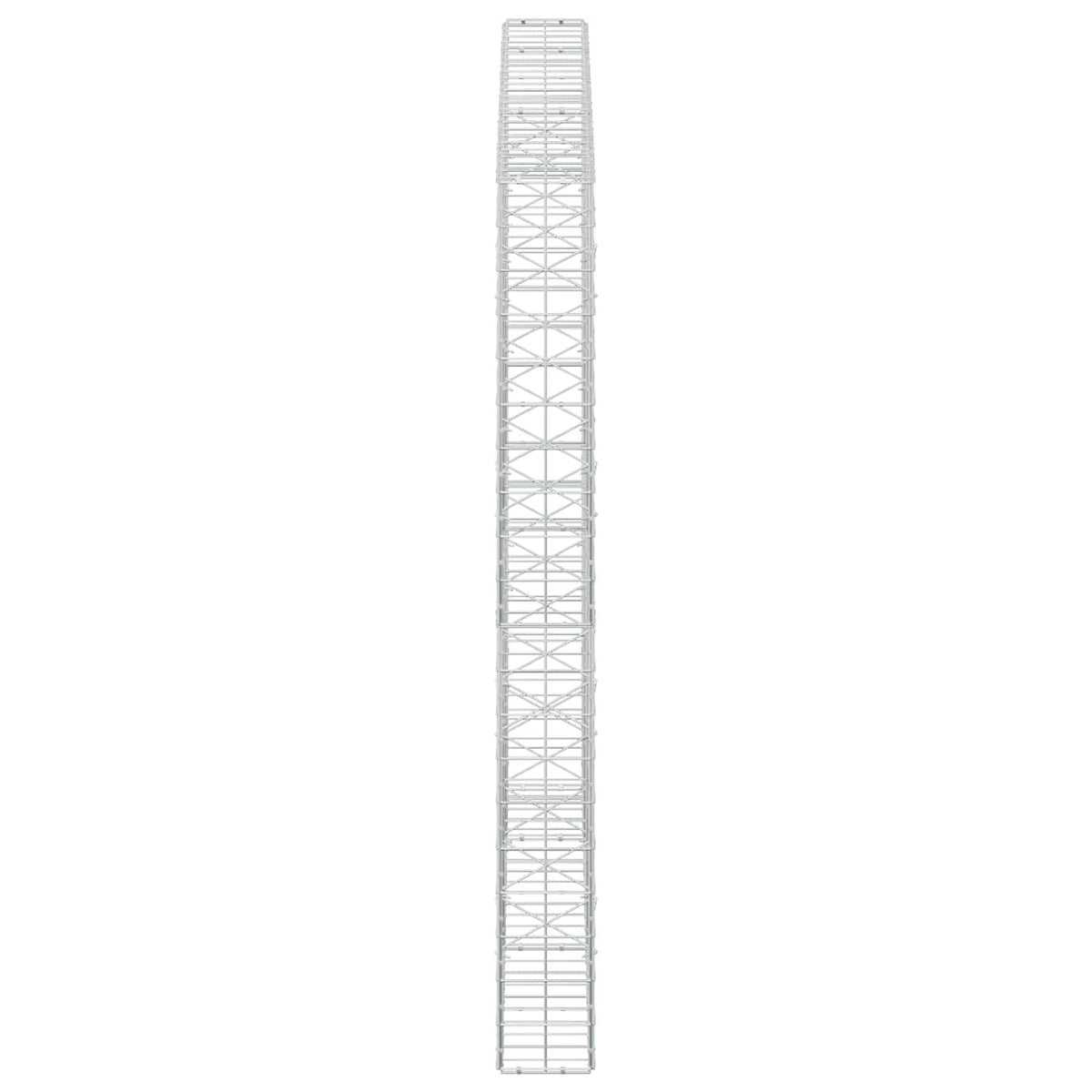 Γκαμπιόν με σύρμα 5 mm και πλέγμα 10x10 cm 250x20x200 εκ. - Pakobazaar