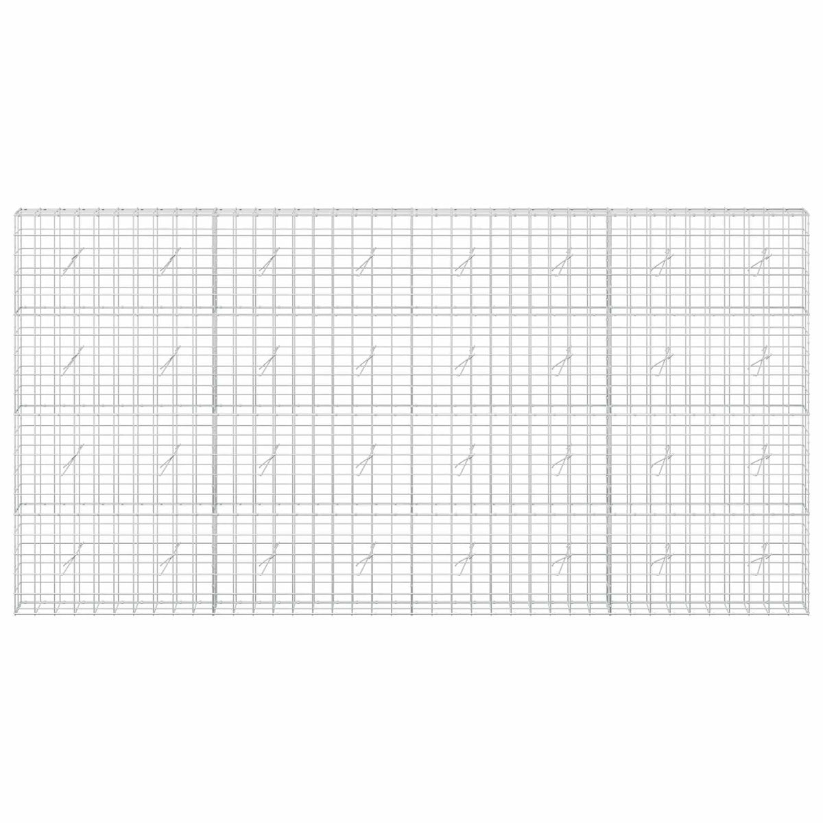 Γκαμπιόν με σύρμα 5 mm και πλέγμα 10x10 cm 400x20x200 εκ - Pakobazaar