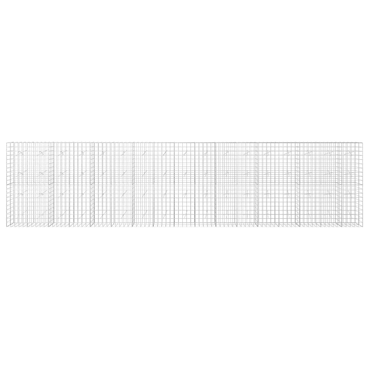 Γκαμπιόν με σύρμα 5 mm και πλέγμα 10x10 cm 850x20x200 εκ - Pakobazaar