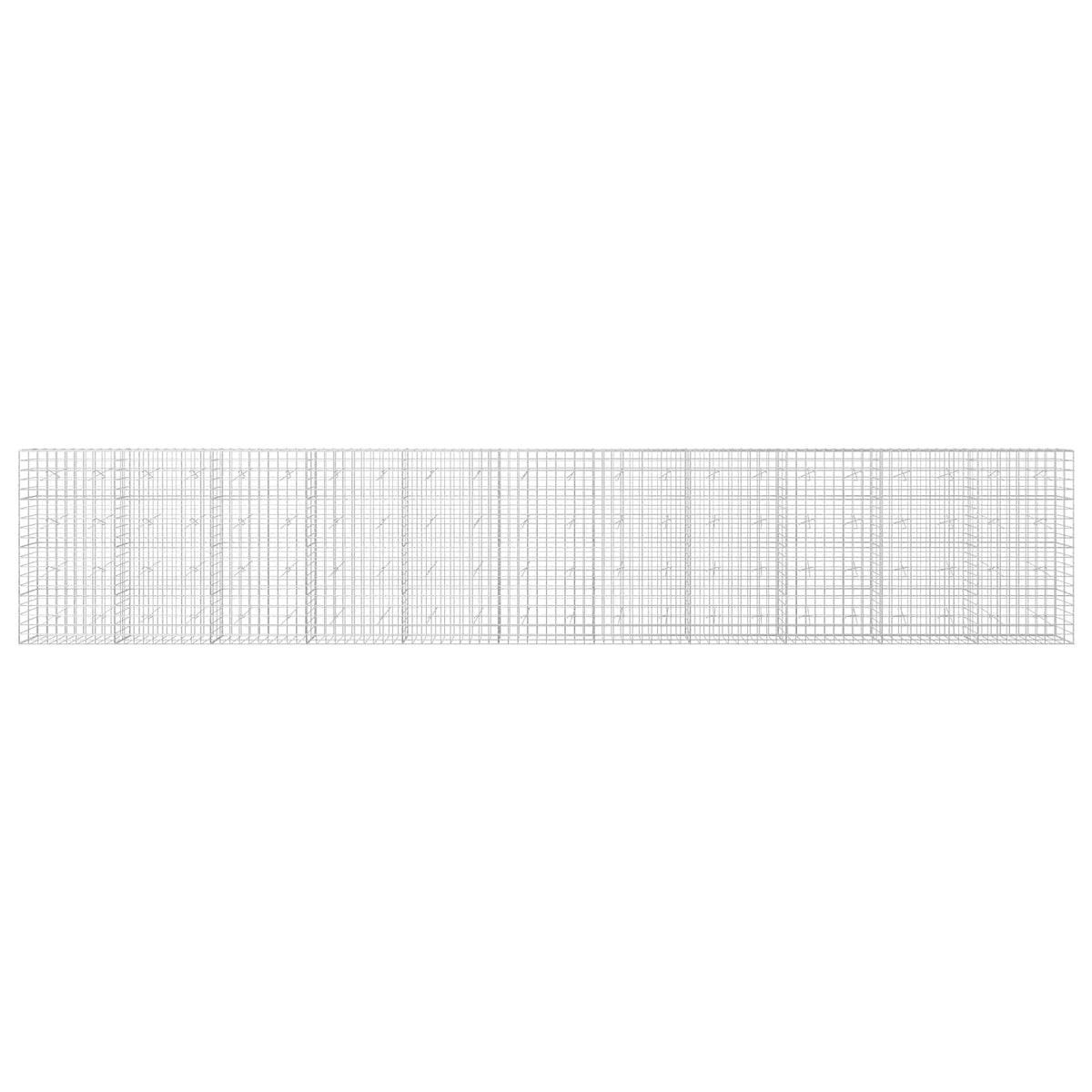 Γκαμπιόν με σύρμα 5 mm και πλέγμα 10x10 cm 1100x20x200 εκ - Pakobazaar