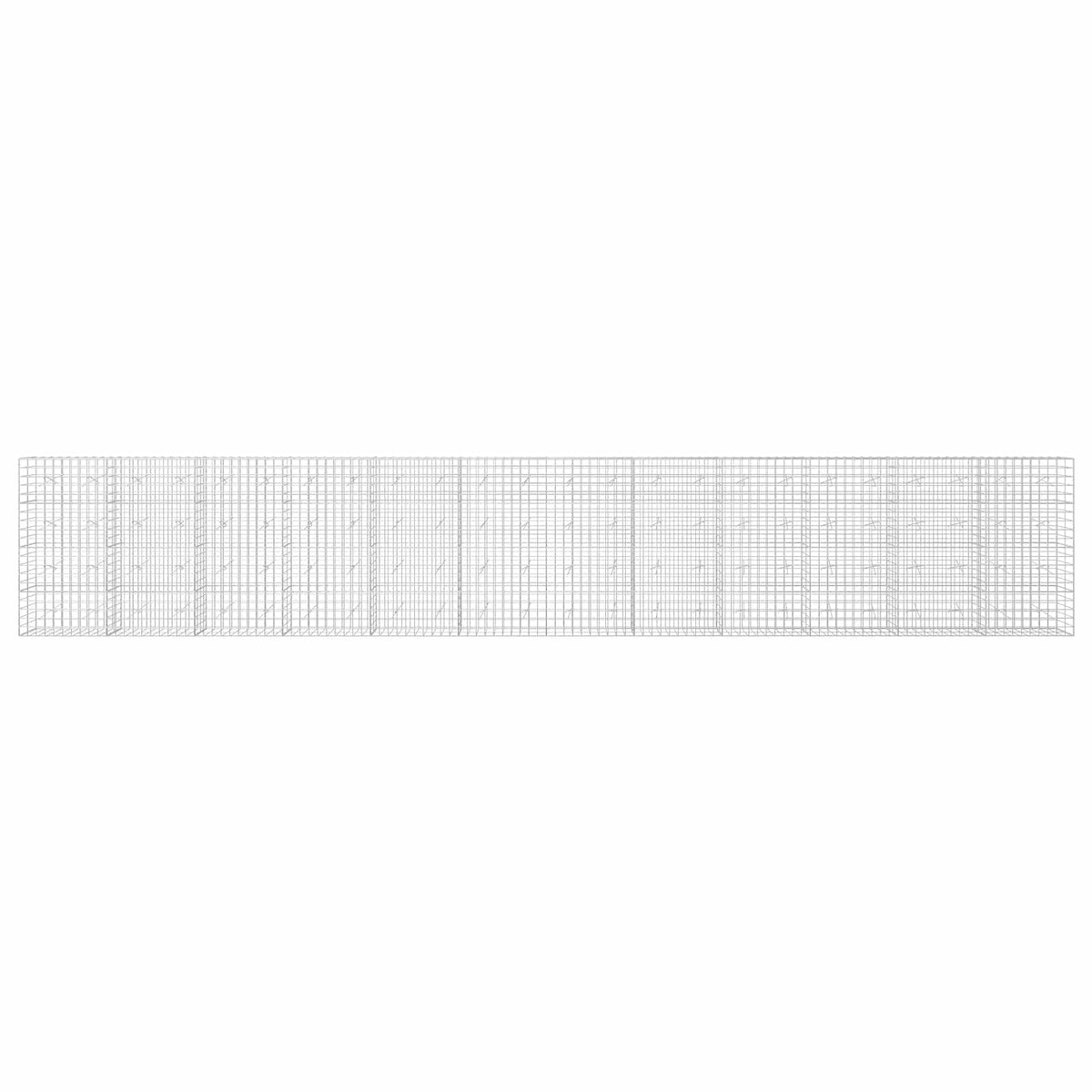 Γκαμπιόν με σύρμα 5 mm και πλέγμα 10x10 cm 1200x20x200 εκ - Pakobazaar