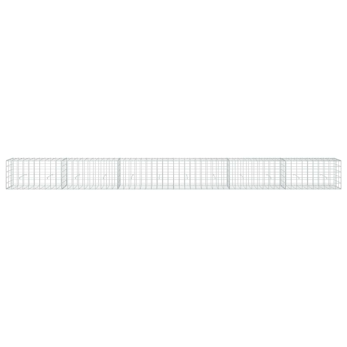 Γκαμπιόν με σύρμα 5 mm και πλέγμα 10x10 cm 600x30x50 εκ - Pakobazaar