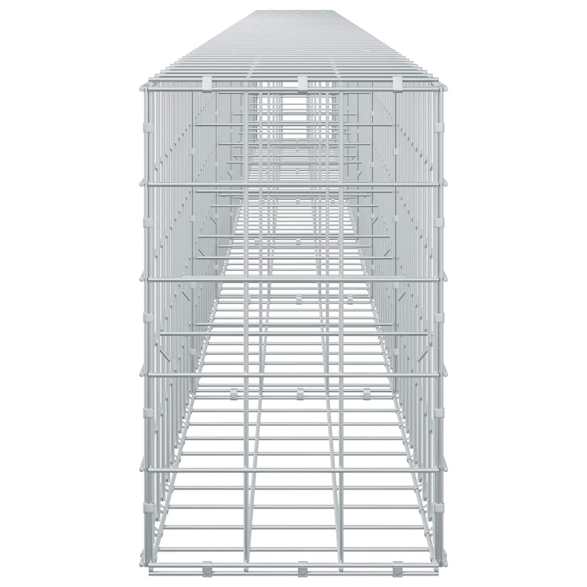Γκαμπιόν με σύρμα 5 mm και πλέγμα 10x10 cm 650x30x50 εκ. - Pakobazaar
