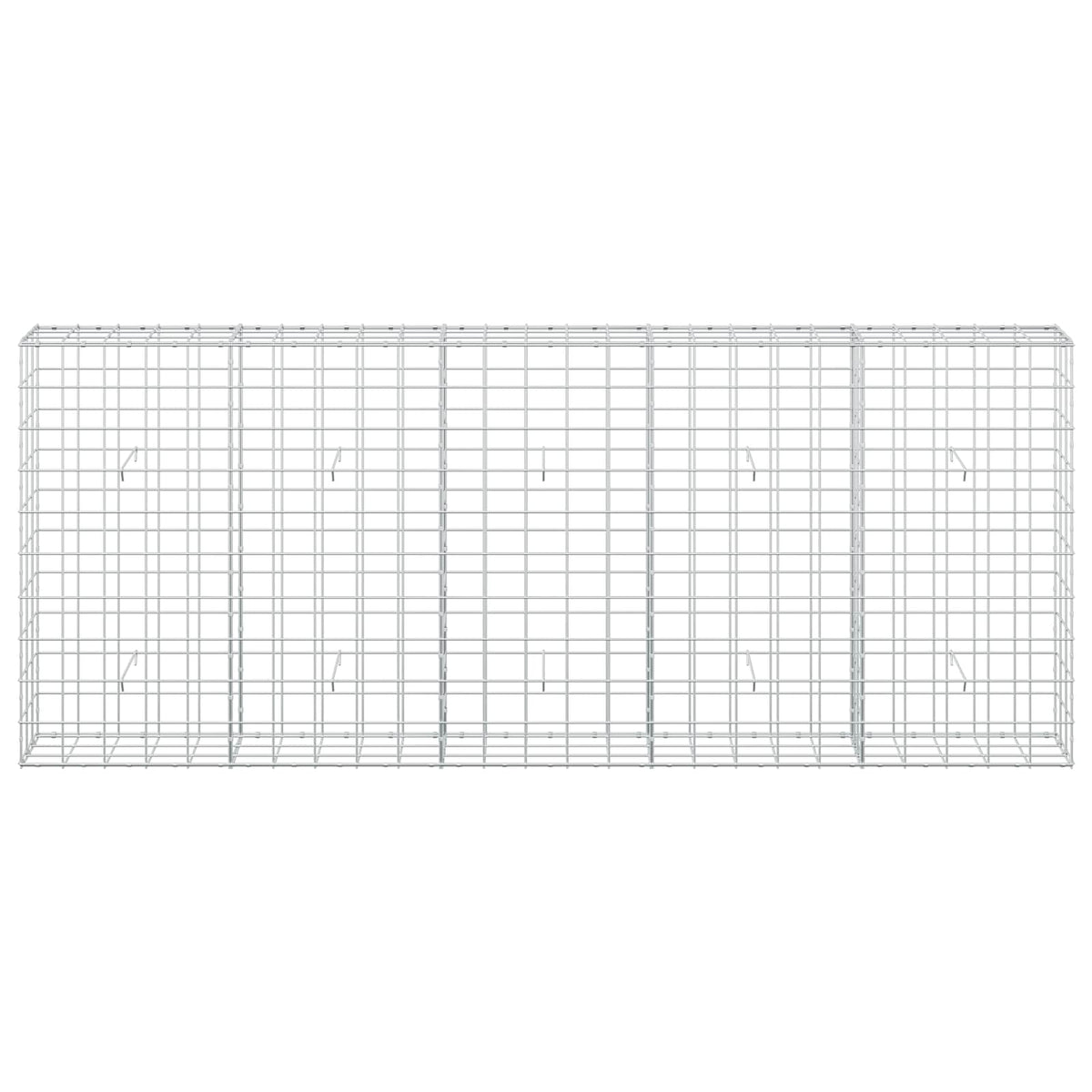 Γκαμπιόν με σύρμα 5 mm και πλέγμα 10x10 cm 250x30x100 εκ - Pakobazaar